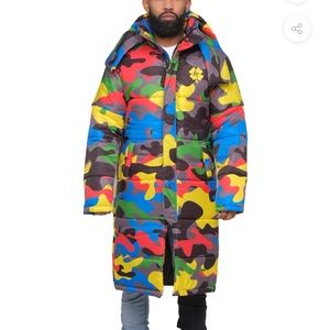 Filthy Wealth Clothing, Camo extended oversized jacket